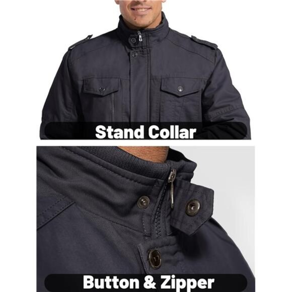 Men's Heavy-Duty Sherpa Lined Workwear Jacket - Warm & Durable - Picture 5 of 7